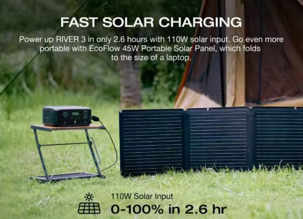 ECOFLOW RIVER 3 Portable Power Station, 230Wh 300W Up to 600W AC Output