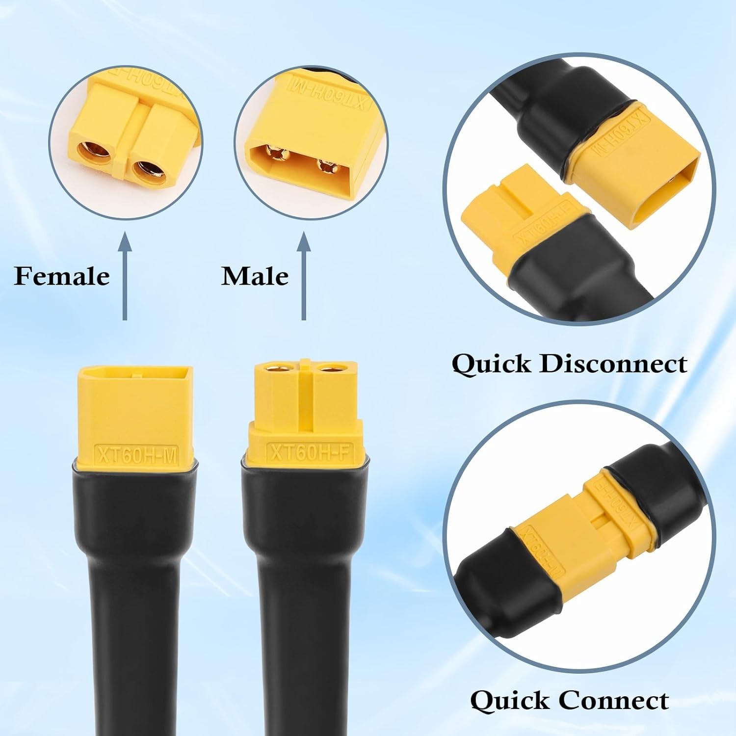 Reliable XT60 Male to Female Connector Cable
