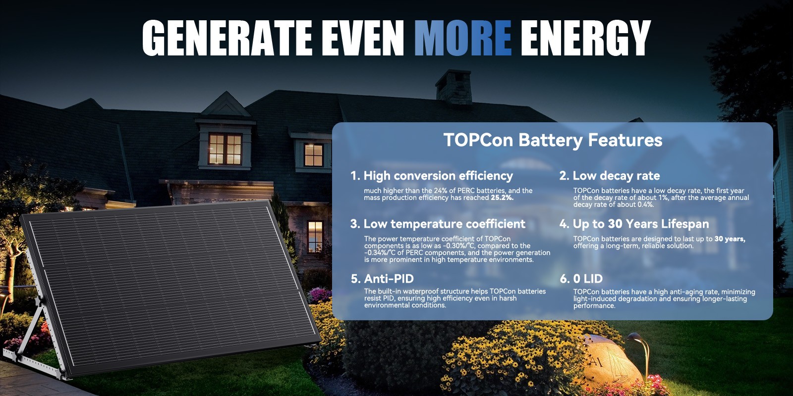 12V 400W (200W*2) Solar Panel Black N-Type 18BB 25% High Conversion RV Home Boat