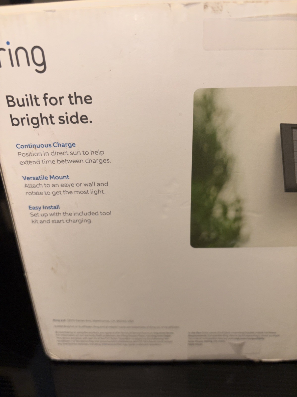 Ring Solar Panel Brand New Open Box