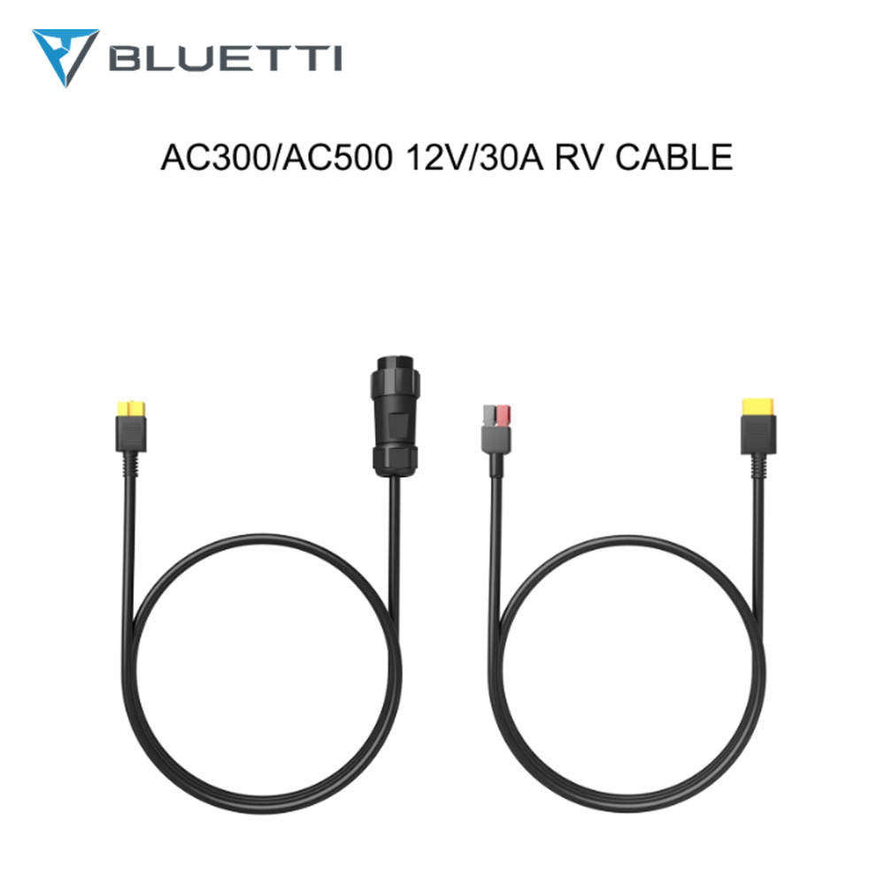 BLUETTI RV Cable 12V/30A Aviation Plug to XT60 Cable &XT60 to SPC45 for AC200MAX