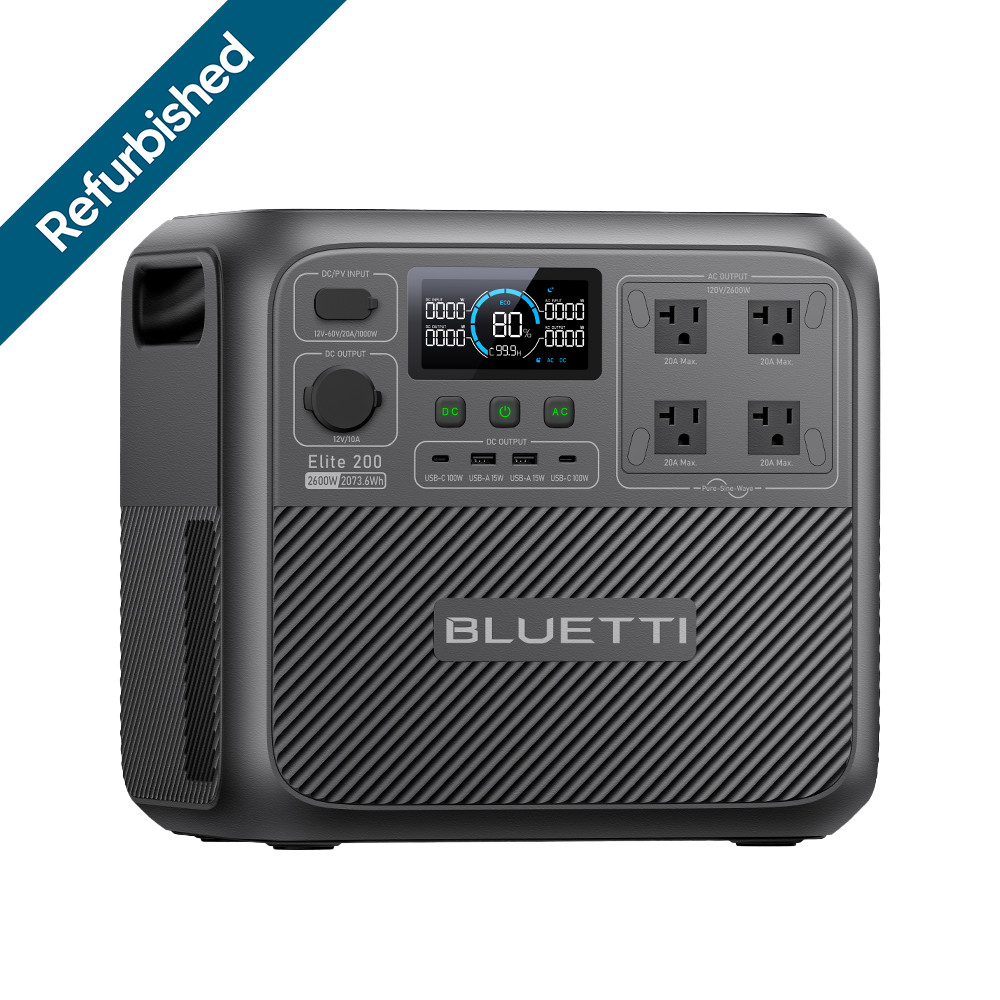 BLUETTI Elite 200 V2 2073Wh Portable Power Station for Road Trip Refurbished
