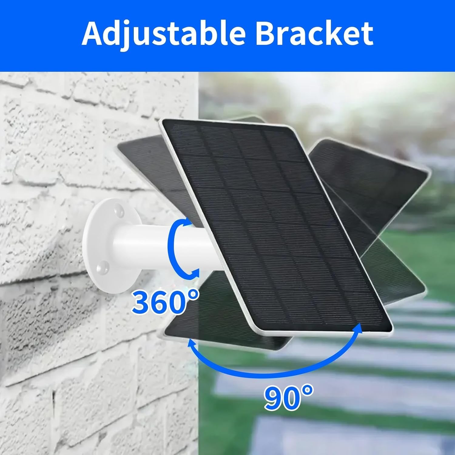 Solar Charger Compatible for Ring Video Doorbell 3/3 Plus/4/Battery Doorbell Plu