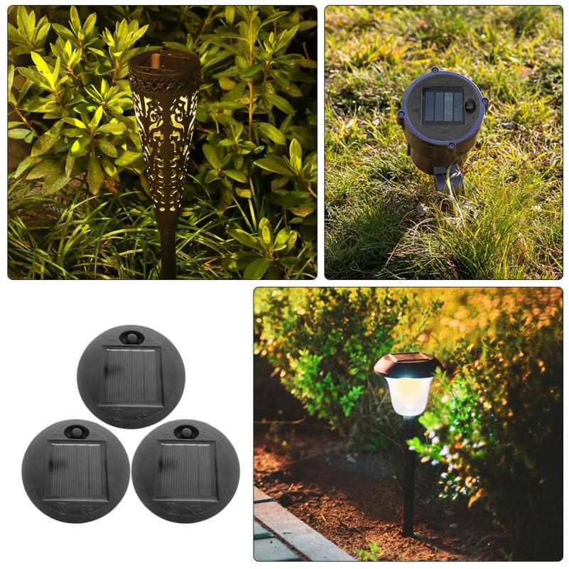 3 Pack Solar Light Tops 2.75 X 2.75 X 0.78 in Solar Panels for Garden Lights …