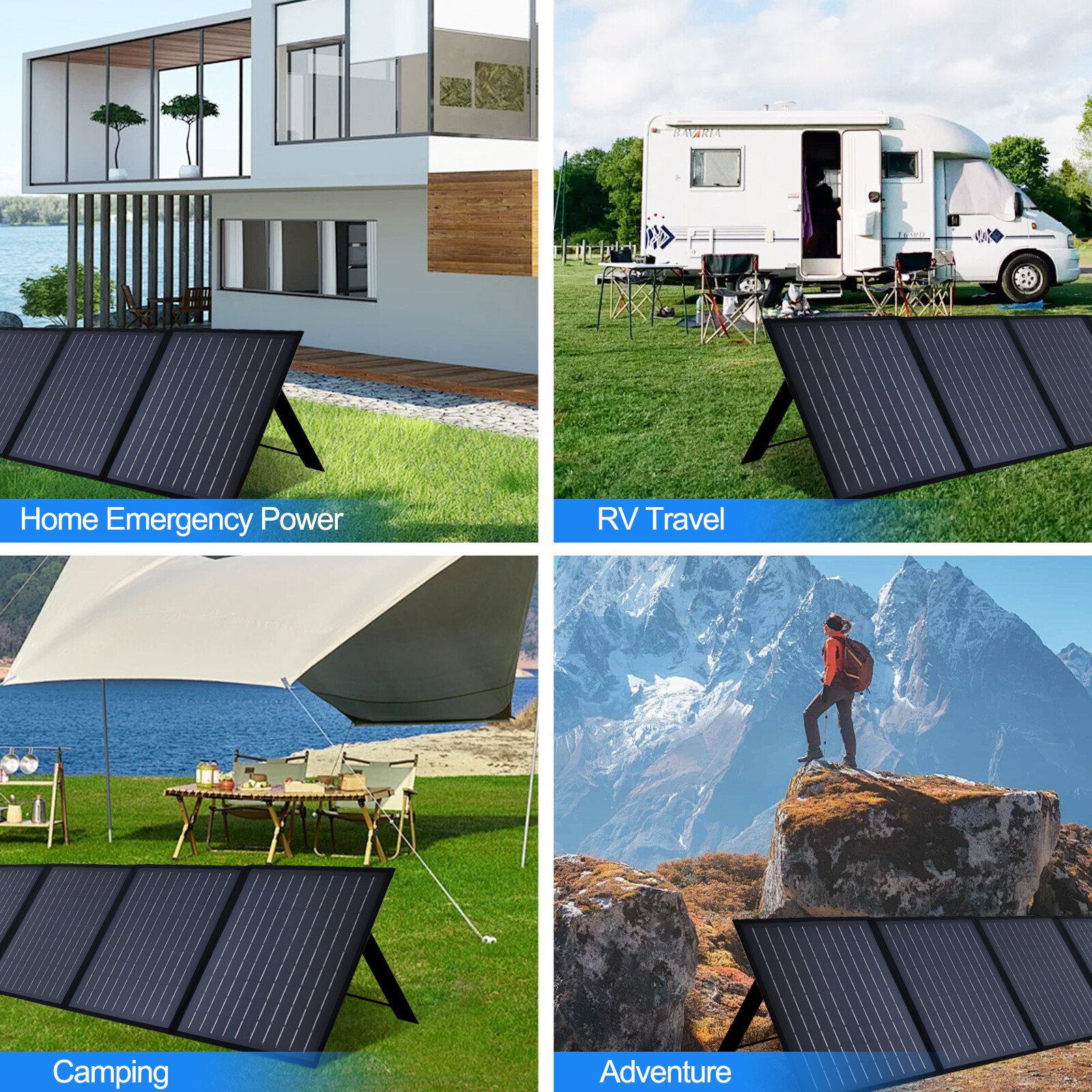 110W Foldable Solar Panel Portable With USB For Phone/Power staion/RV/Camping