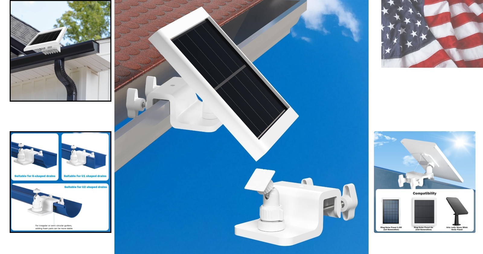 Durable Universal Solar Panel Gutter Mount for Optimal Sunlight Exposure