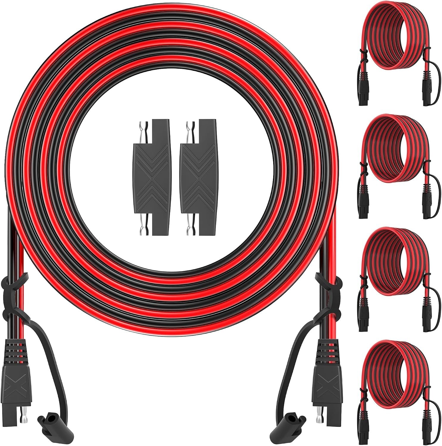 Automotive Solar Panel Cable – 12FT SAE 16AWG (4 PK)