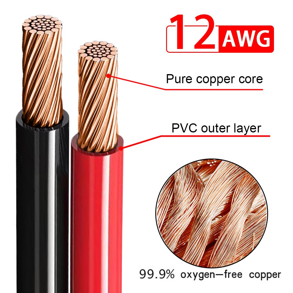 12 AWG XT60 Female to Solar Connector Solar Panel Extension Charging Cable USA