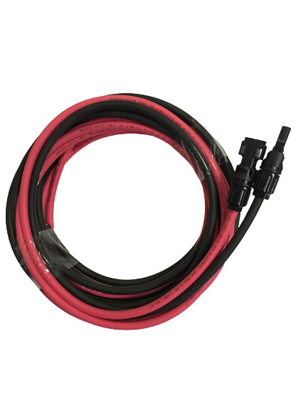 Pair Black+Red, 10 or 12 AWG, PT Solar Panel wire with 2 PV Connectors UL listed