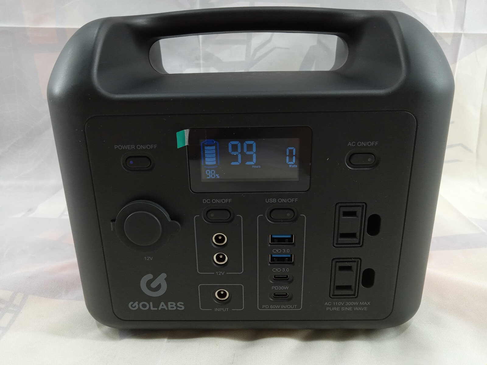 GOLABS R300 Portable 296Wh BATT Power Station Unit Only (No AC Adapter) TXBIN-5