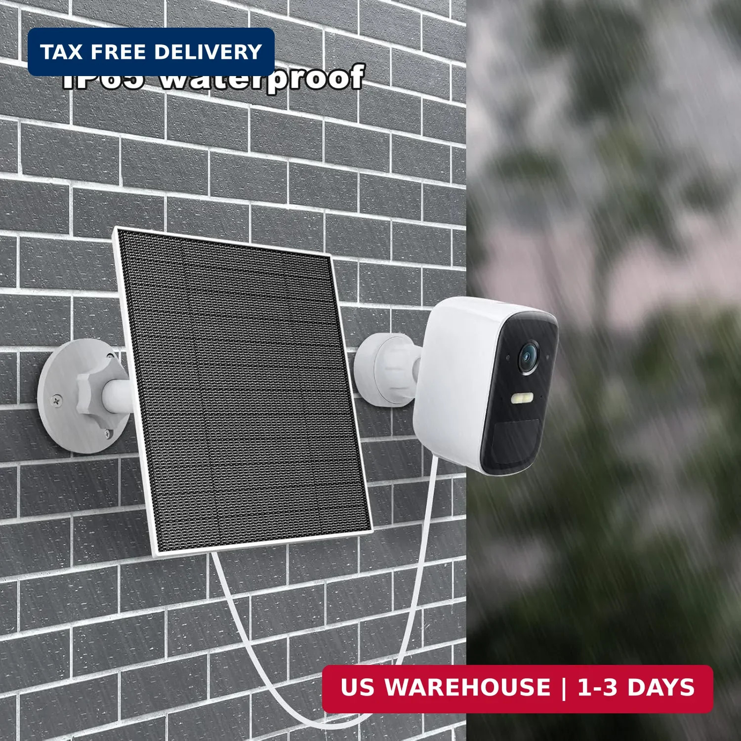 Solar Panel for Eufy Camera, 5W Solar Panel Compatible with Eufycam 3/3C/2/2 Pro