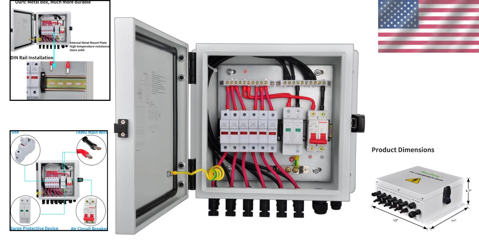 Waterproof Solar Combiner Box for 6 Strings – Enhanced Efficiency & Safety