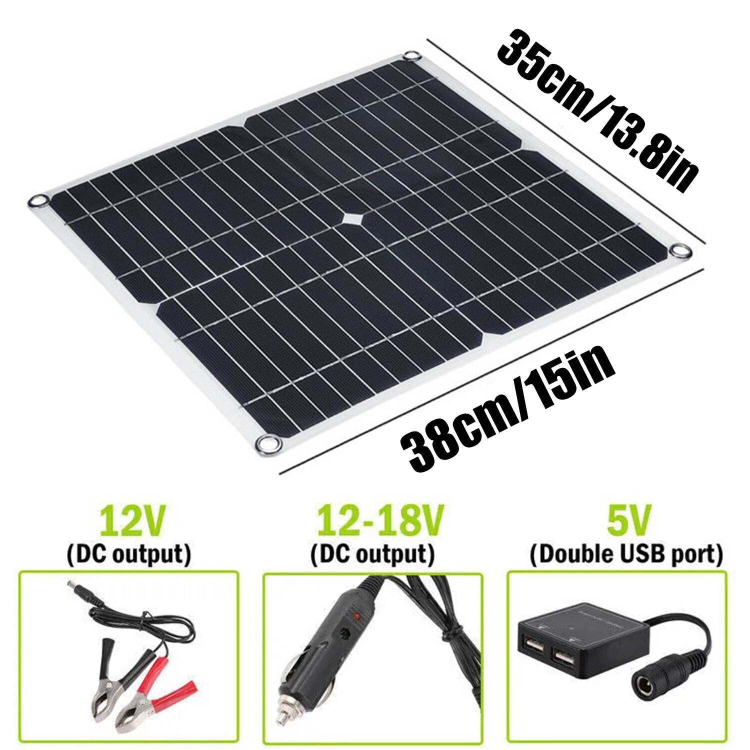 200 Watts Solar Panel Kit 12V Battery Charger w/ 10A Controller Caravan Boat USA