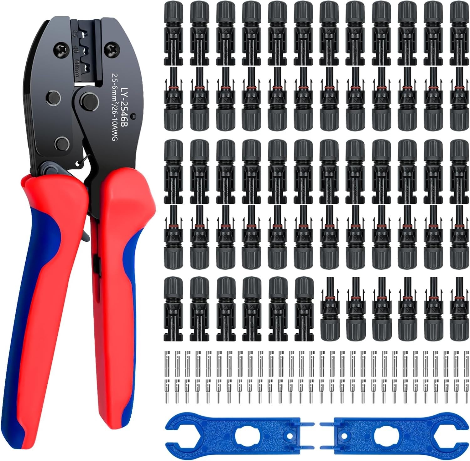 Comprehensive Solar Crimping Tool Kit – 60 Connectors for Reliable Installations