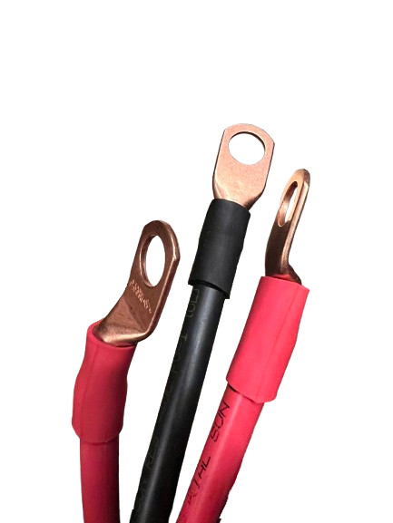 Pair Solar PV 6 AWG cables UL black & red 19 strands copper wire with copper lug