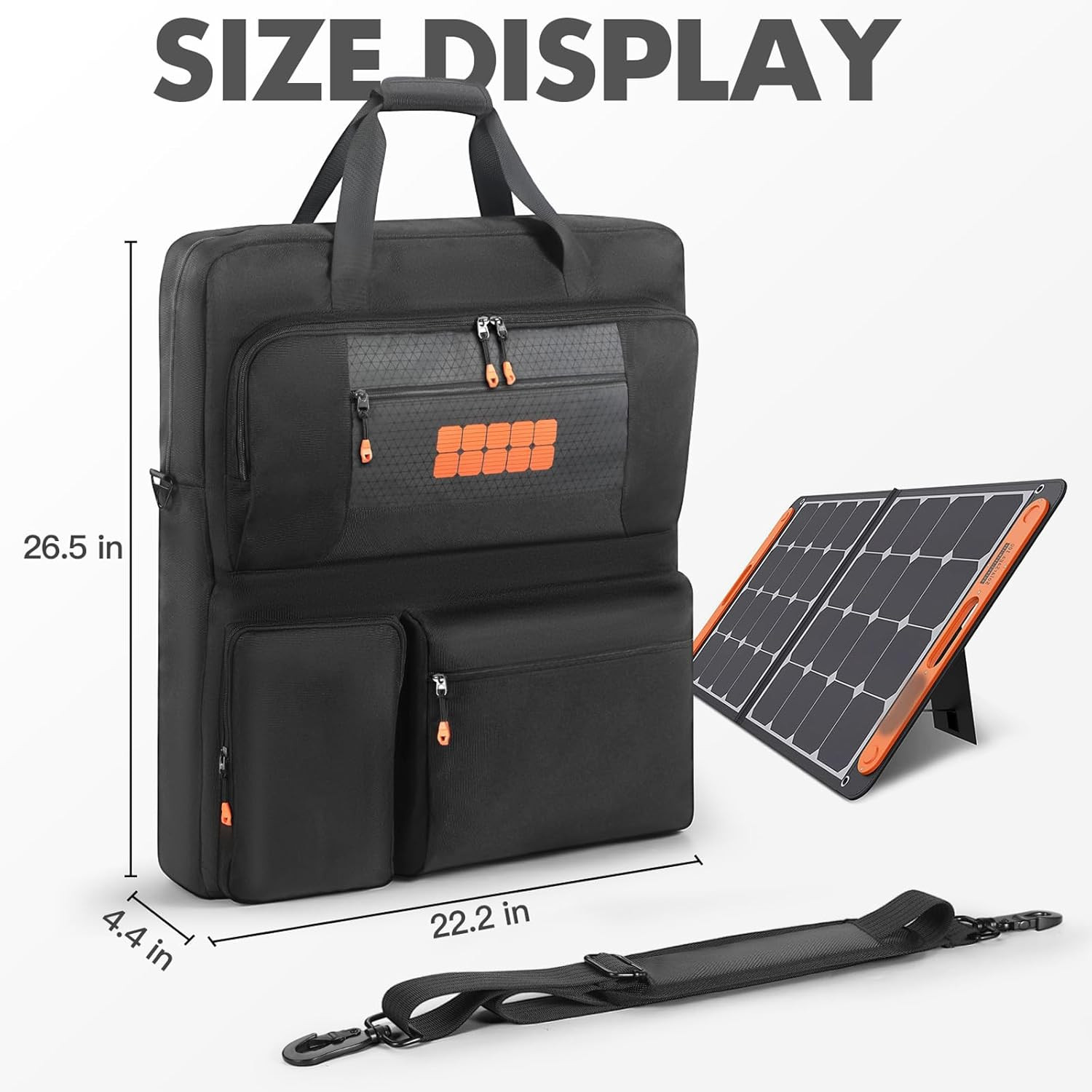 Padded Solar Panel Carrying Case Compatible with Jackery Solarsaga 100W 100X 200