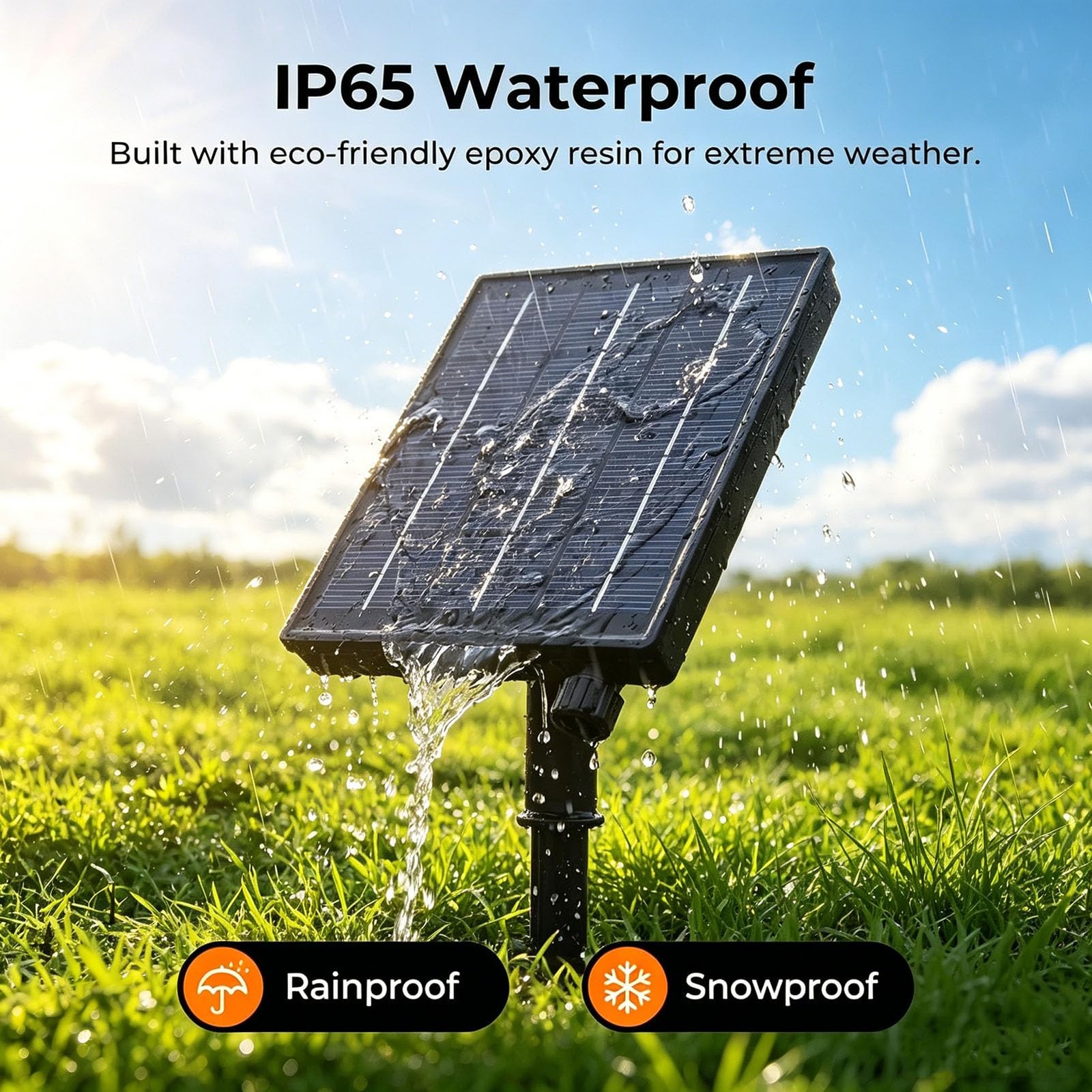 Solar Panel for Outdoor Lights 3V Solar Outlet with Remote Control