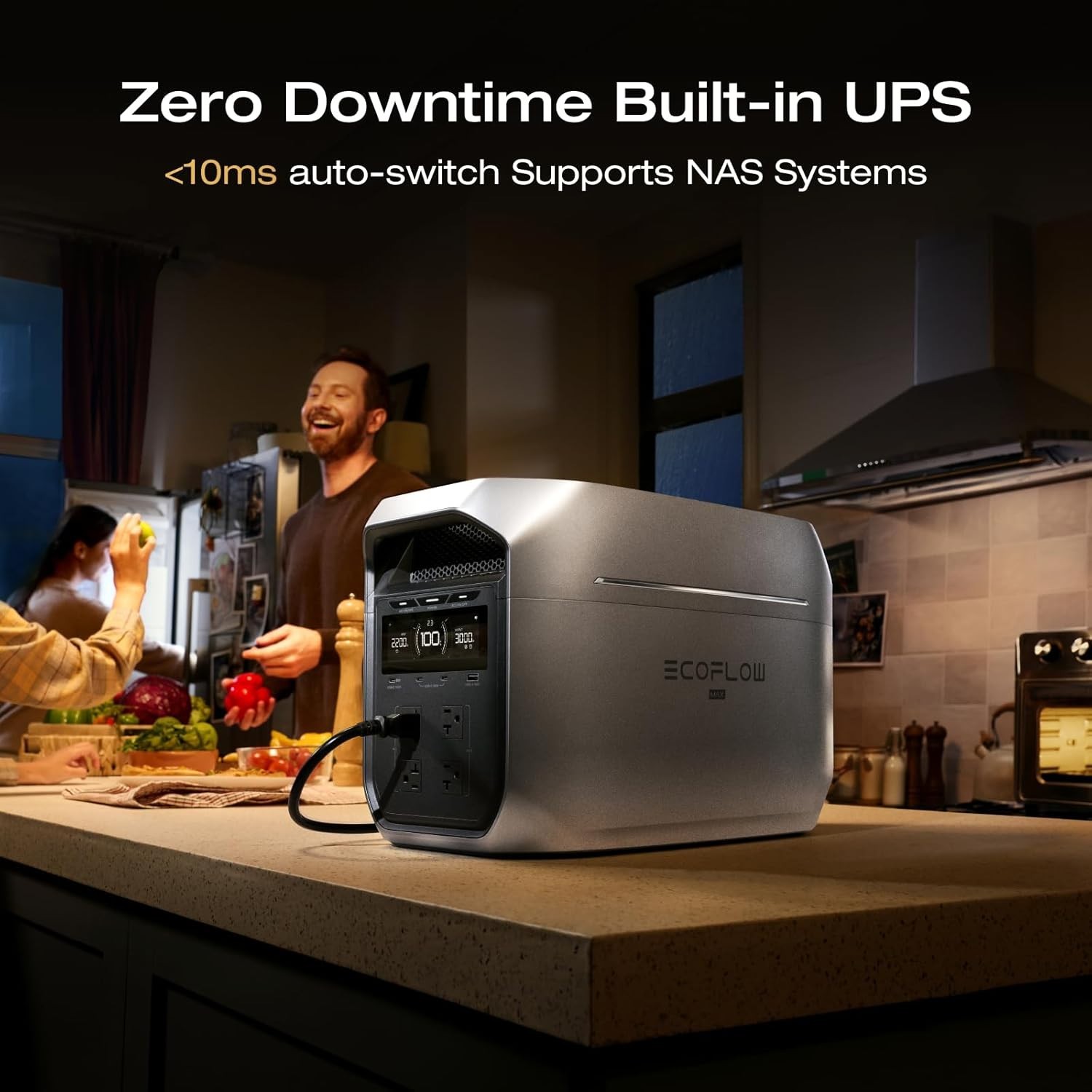 Eco-friendly DELTA 3 Max Plus Power Station – Recharge in 64 mins for On-the-Go