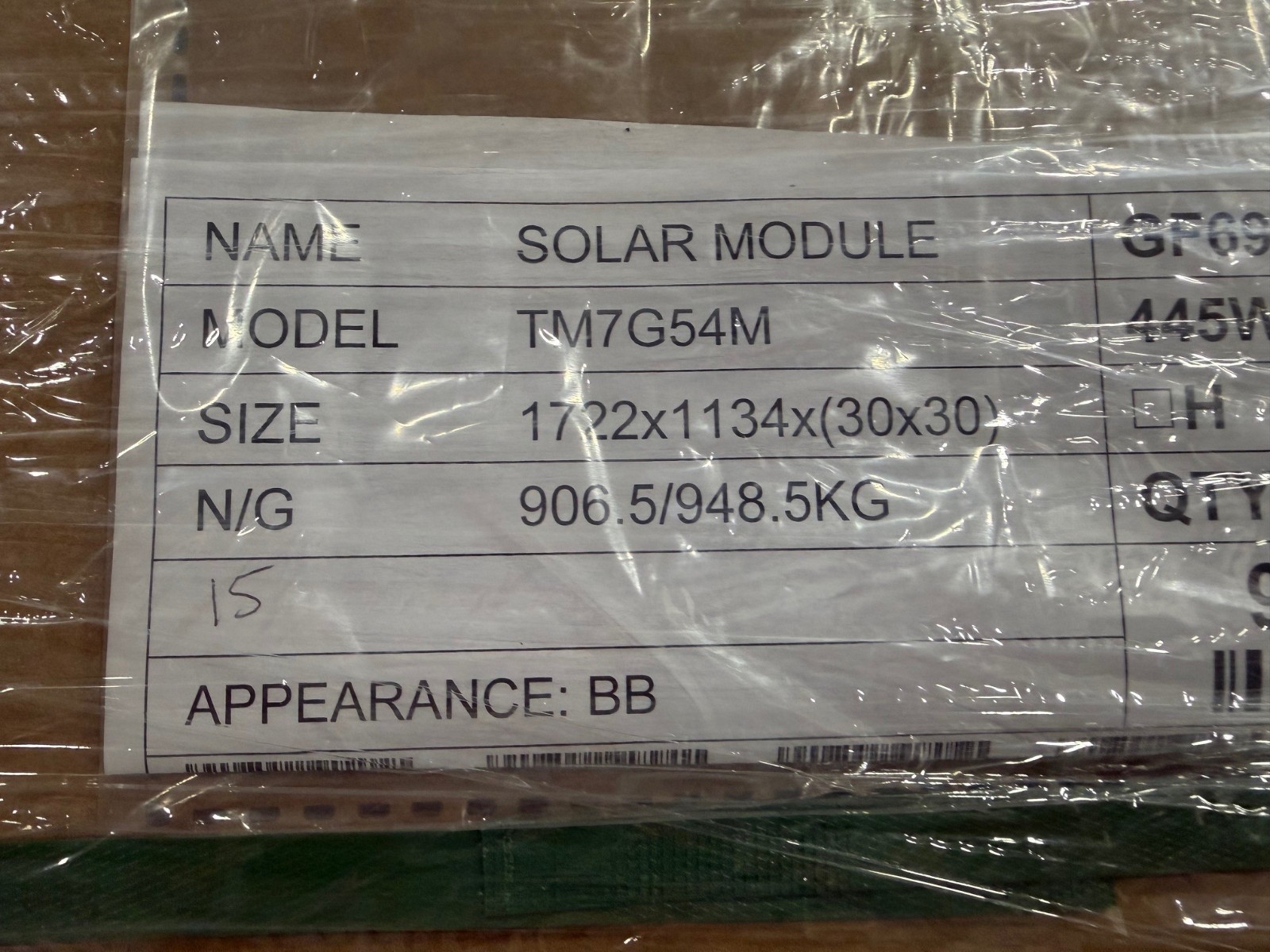 Talesun Solar TM7G54M-445 (BOB) 445W All black bifacial solar panel