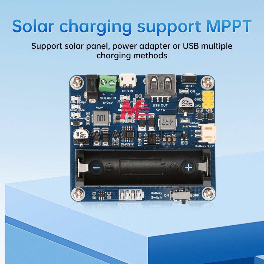 Power Manager Module for 6V~24V Solar Panel Support MPPT USB Battery Charging