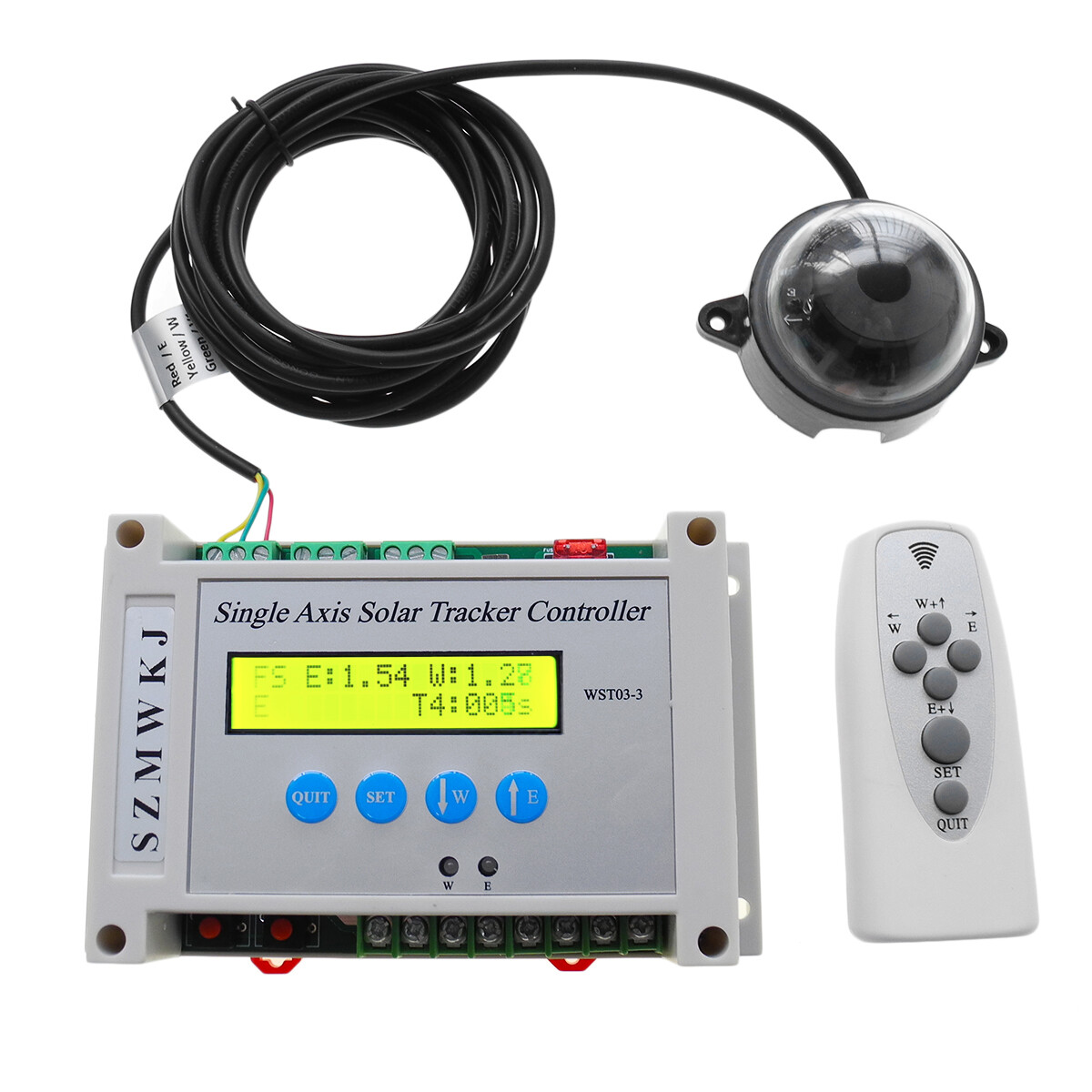 DC 12V/24V Electronic Single Axis Solar Sun Track Tracker Controller +Anemometer