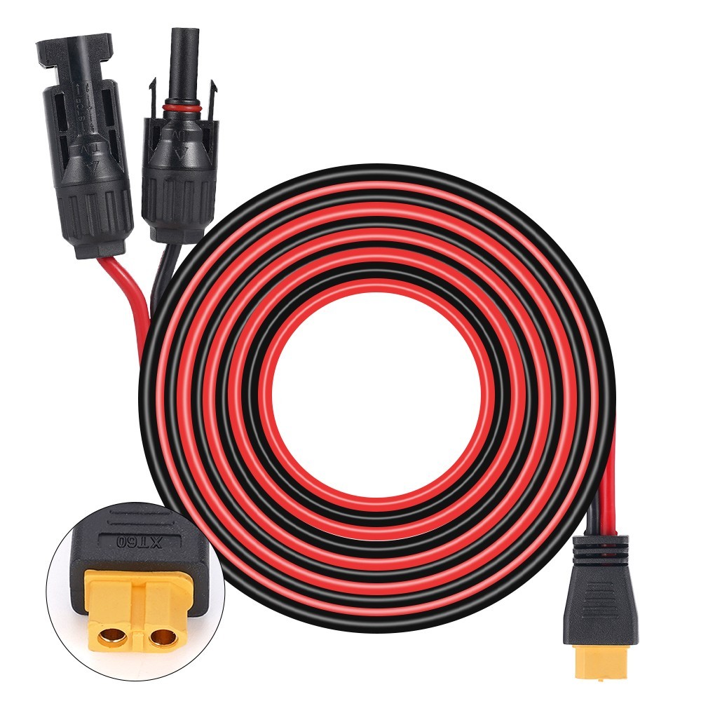 10FT XT60 Extension Cable XT60 Female to Solar Connector Cable for Solar Panel