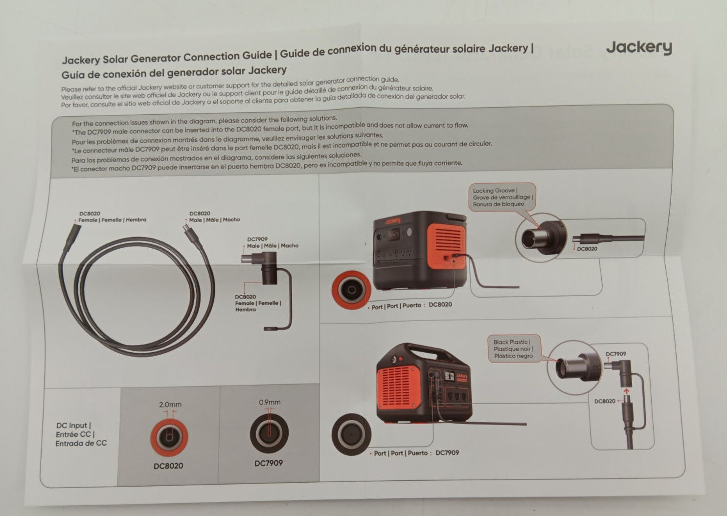 Jackery Power Station 16.5ft DC Extension Cable for Solar Panel Model #JA-CA05A