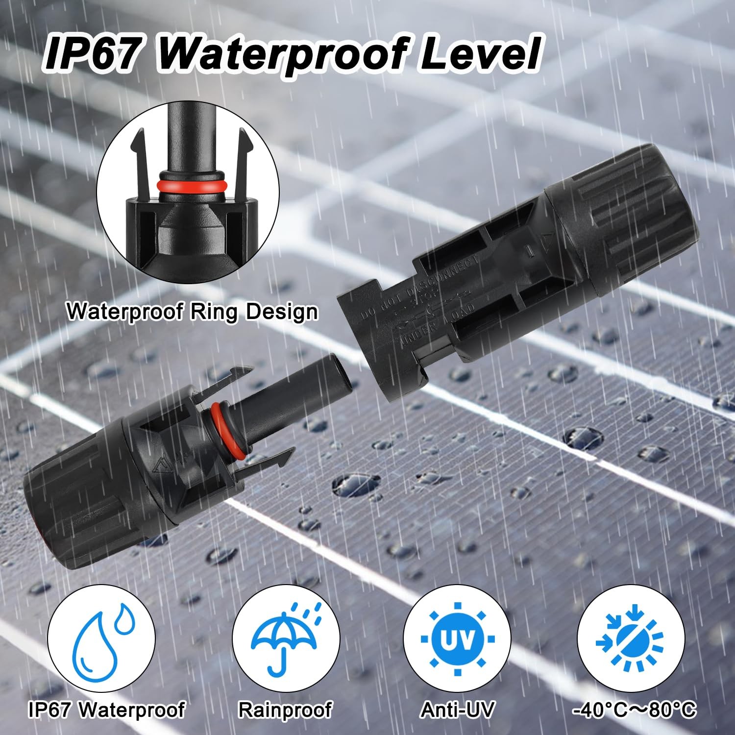 20Pairs/40PCS Solar Panel Connectors MC4 Male & Female Solar Cable Connectors…