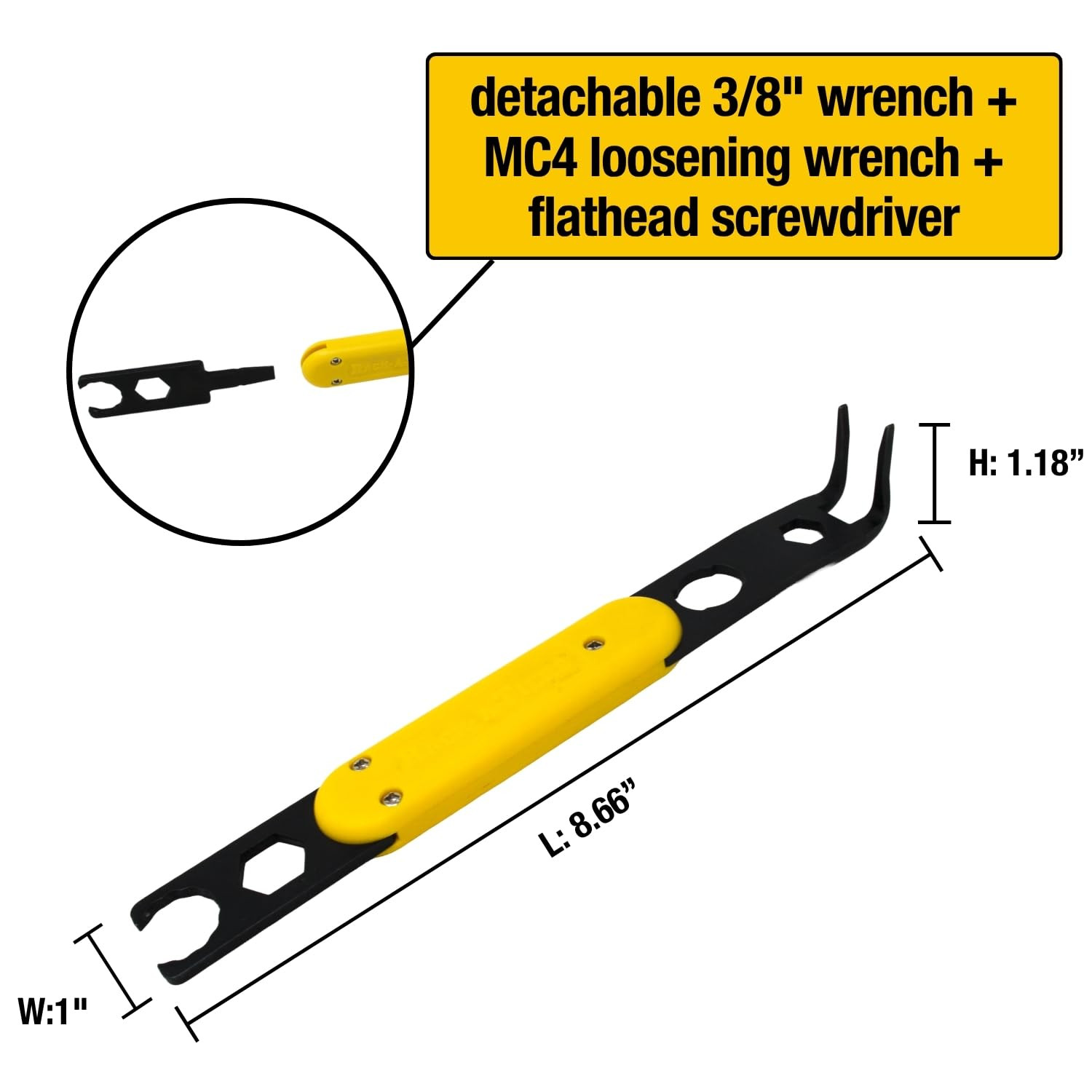 Solar Serpent – 5-In-1 Multipurpose Solar Connector Tool for MC4