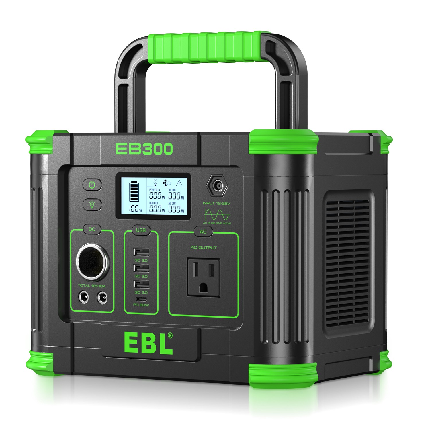 330W 288.6WH Power Station Portable Solar Generator RV Backup LiFePO4 Battery
