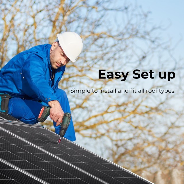 Renogy 1PCS Solar Panels 100 Watt 12 Volt, Monocrystalline PV (Compact Design)