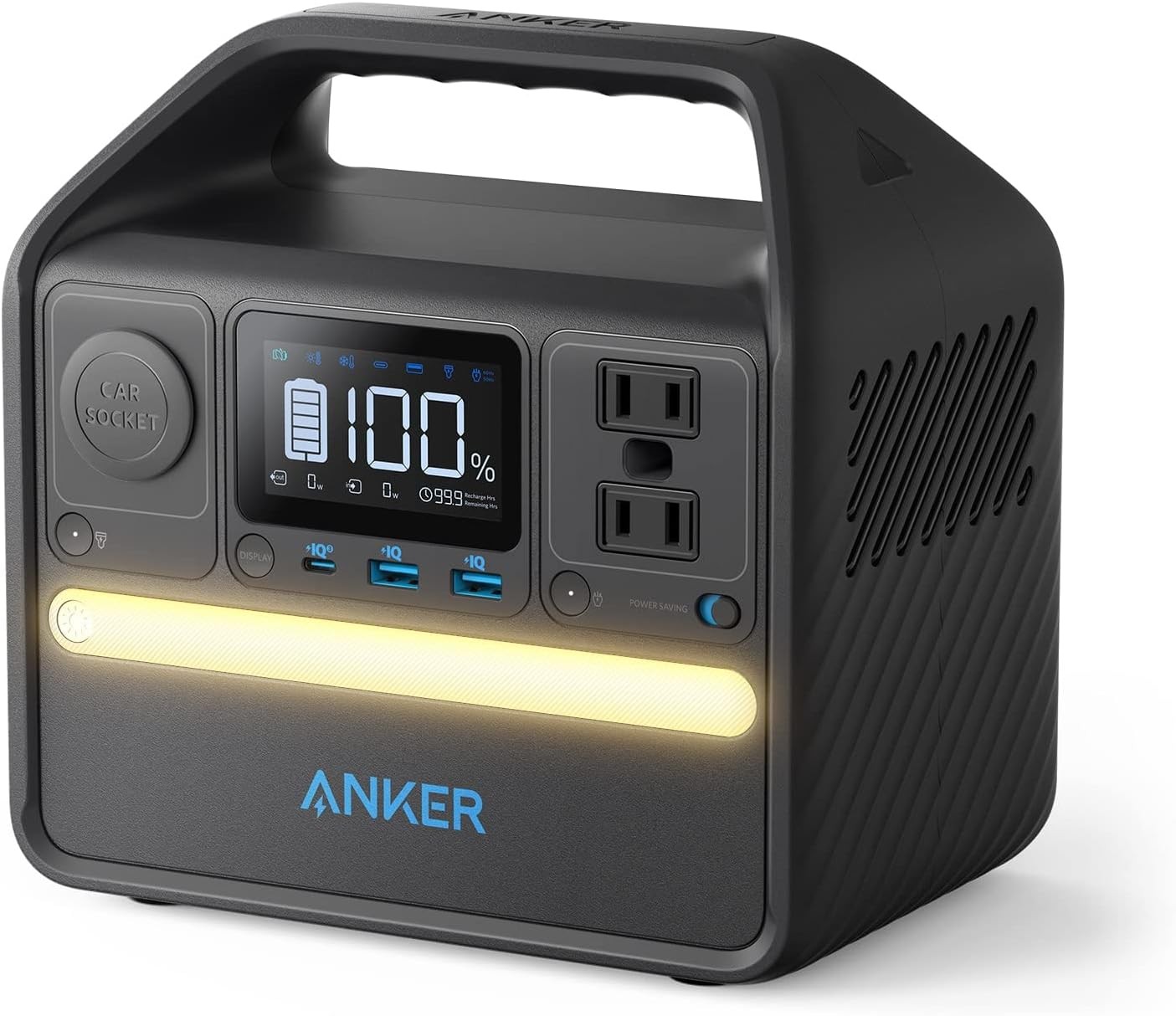 Anker 521 Portable Power Station Upgraded with LiFePO4 Battery, 256Wh 6-Port P