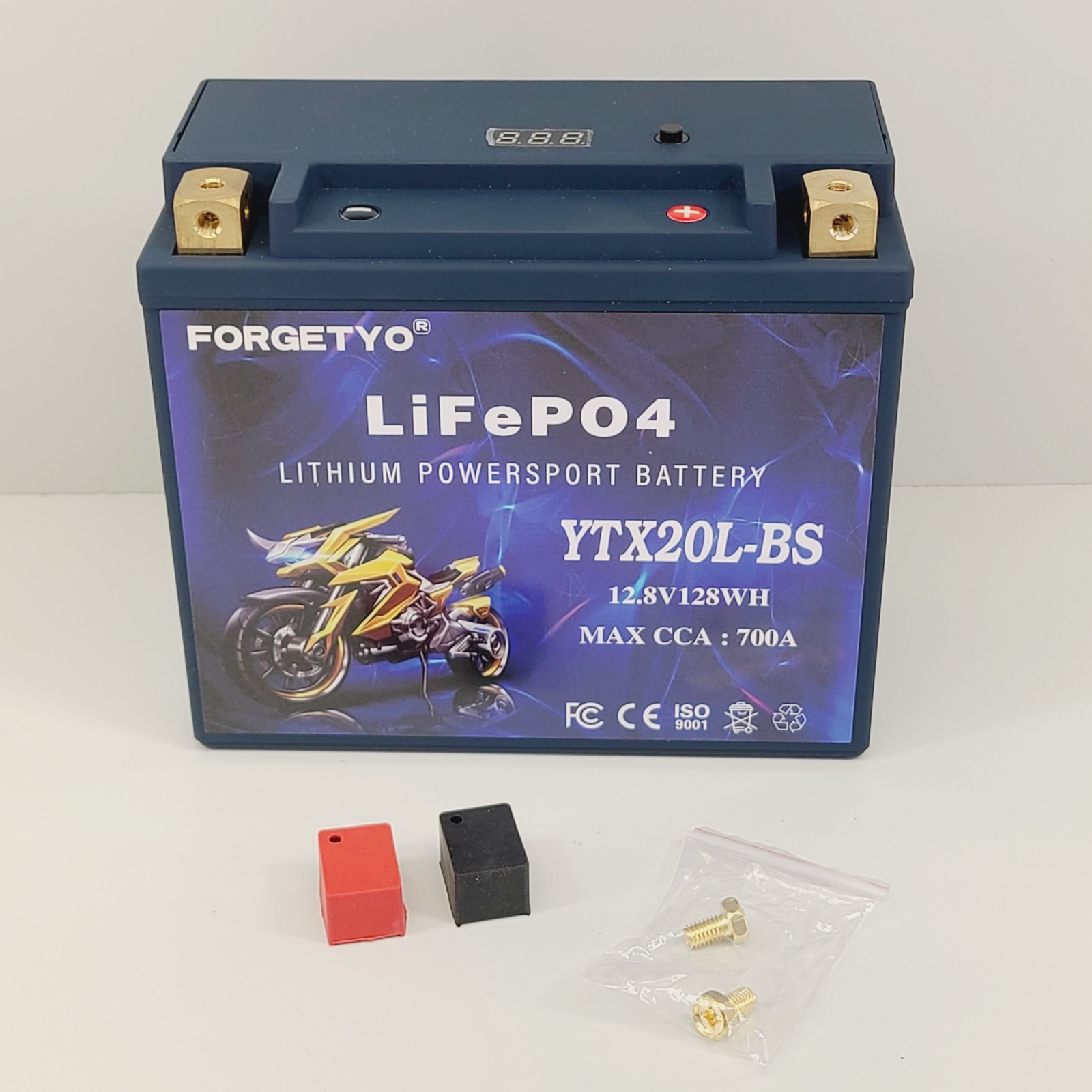 YTX20L-BS Motorcycle 10AH Lithium Battery Blue LiFePO4 700A ATV Jet Ski 10AH