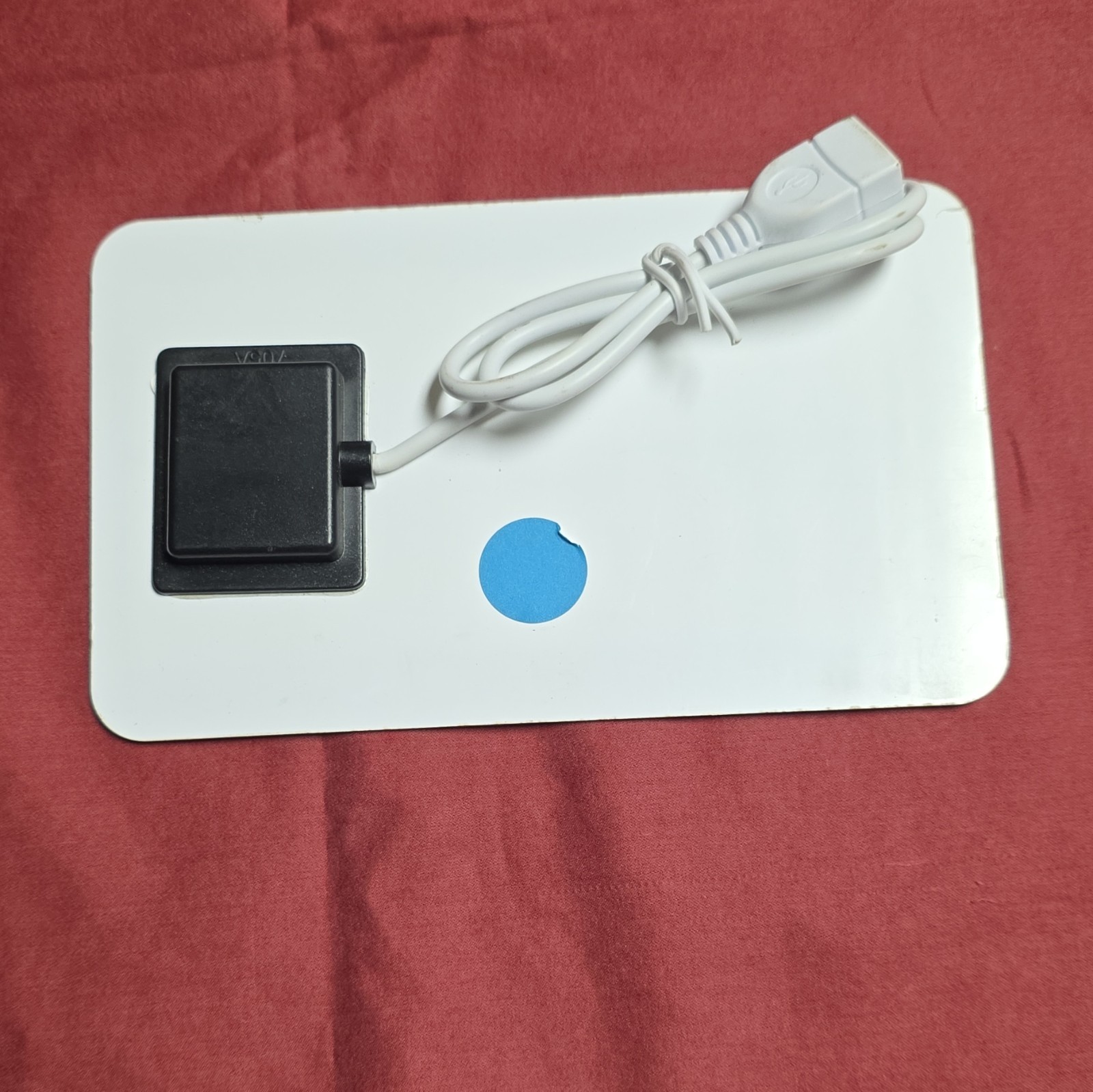 5V Rigid Polycrystalline Solar Panel w/ USB Port Connector Cable White/Blue