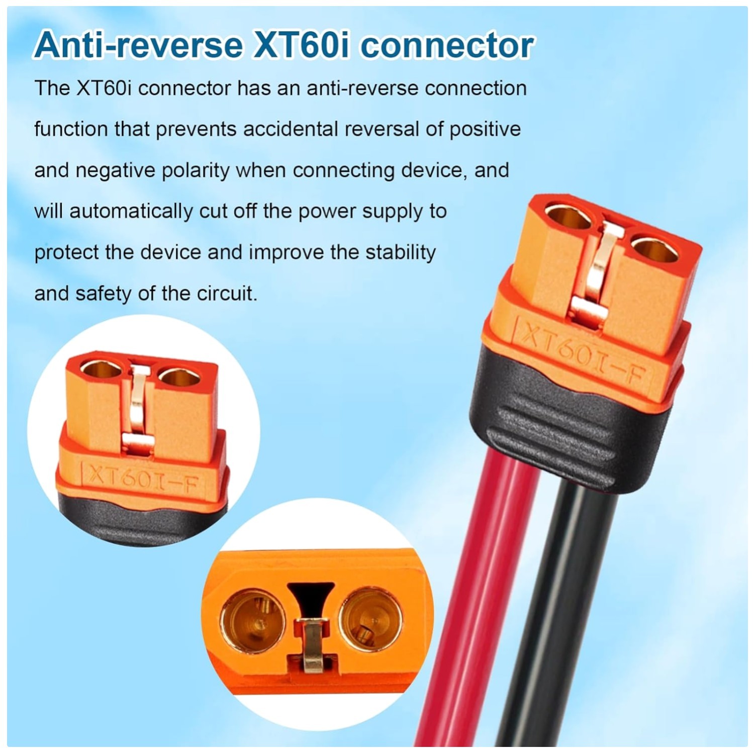 High Quality 10AWG Solar Cable XT60i Extension – 20ft Length