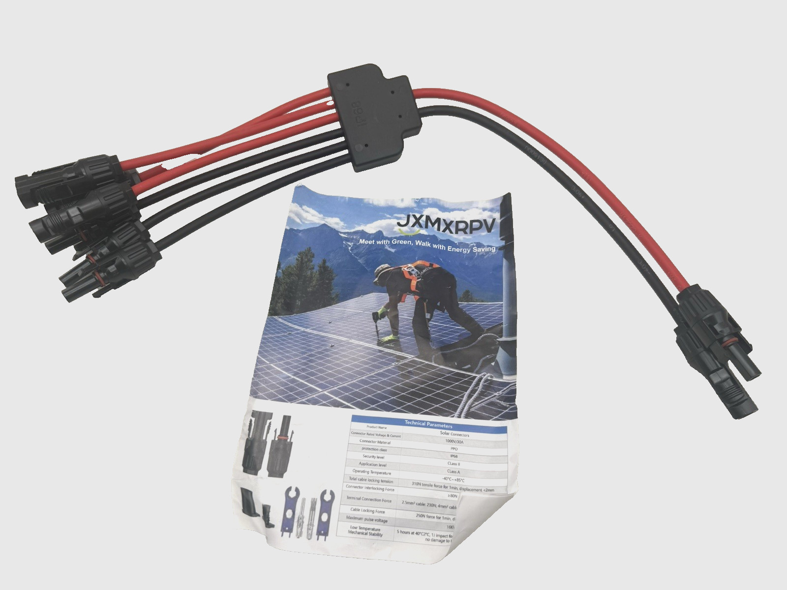 Solar Connectors for 3 Solar Panels, Tool-Free Solar Panel Wires and Connectors