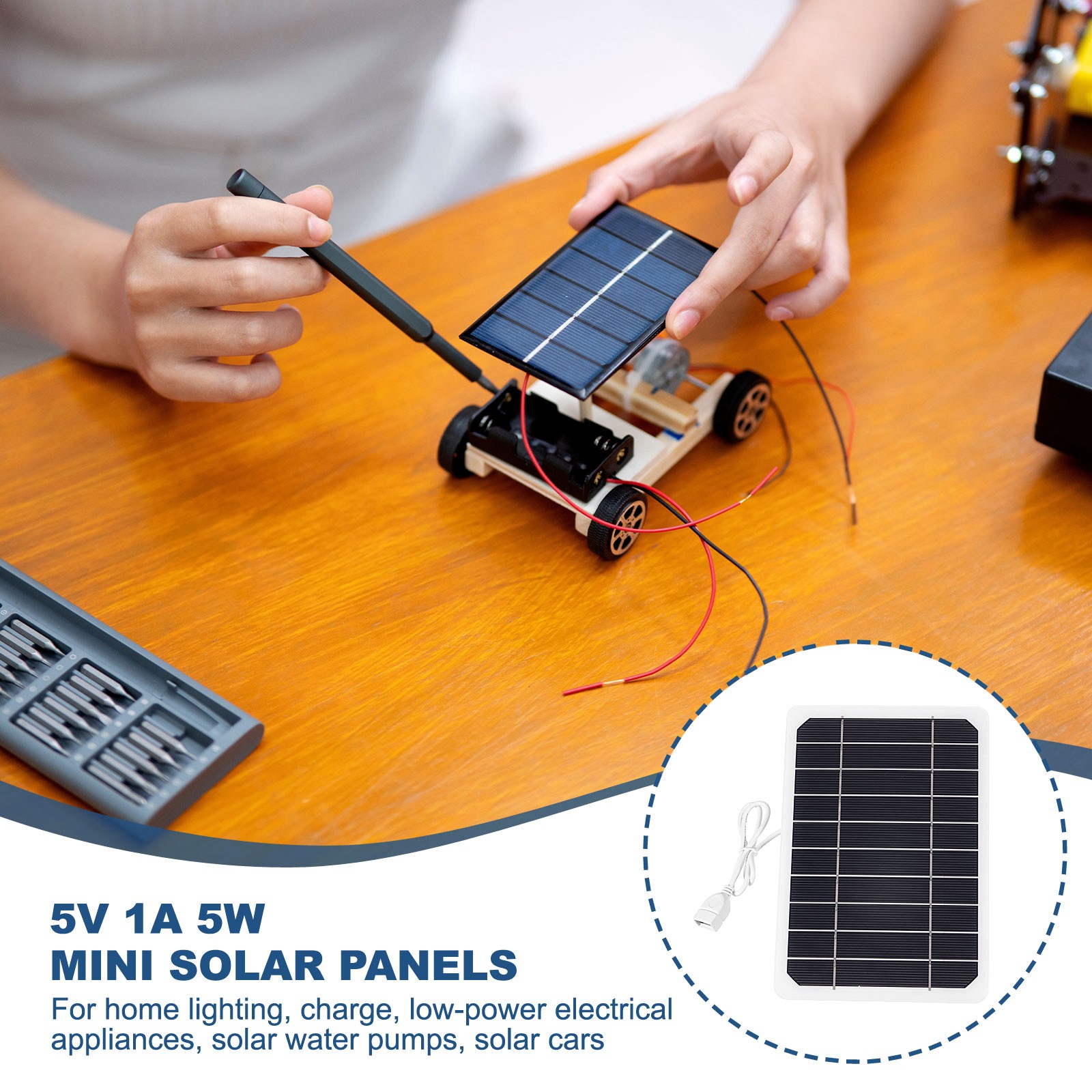 Mini USB 5V 1A 5W Polycrystalline Solar Panel for Cell Charger