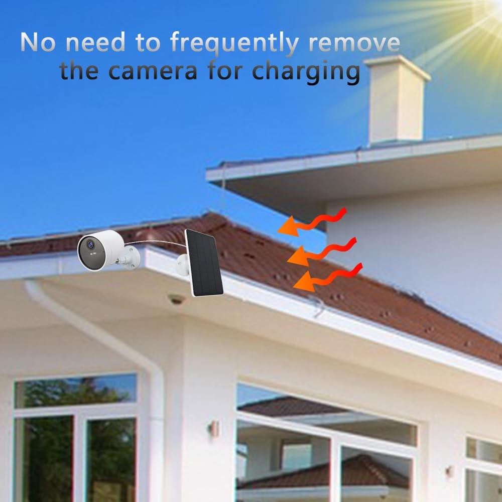 Solar Panel Compatible with SimpliSafe Outdoor Camera Series 2 Wireless, 4W 5V