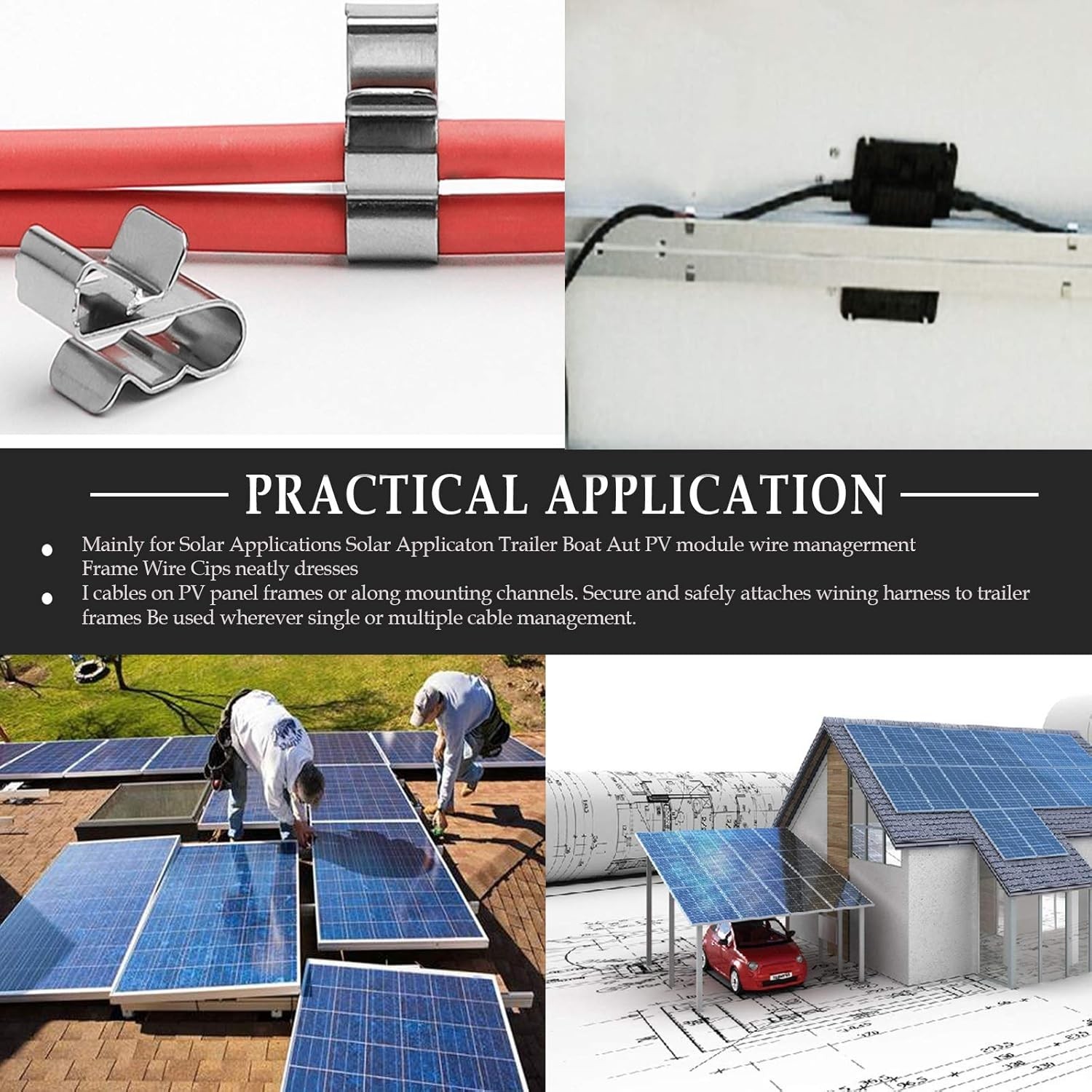 30 High-Quality Solar Wire Clips, Corrosion-Resistant, 0.85″ Length for Easy Use