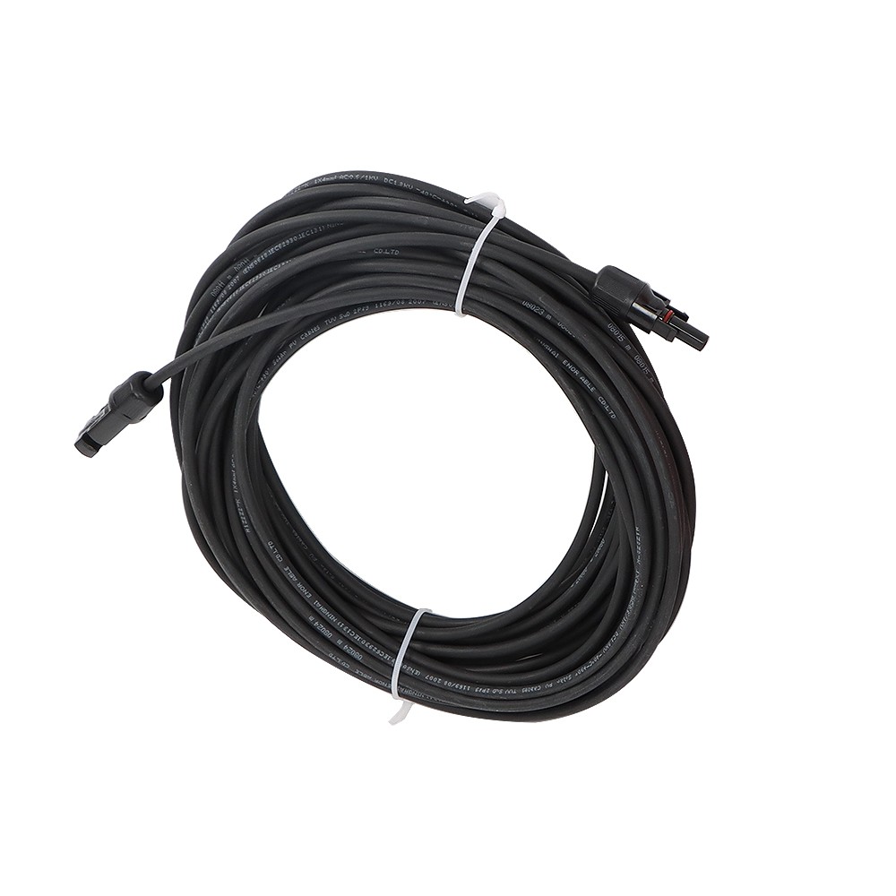 LABLT Solar Panel Extension Cable 20M Black+Red W/ M4 Connector For RV/Boat 4mm²