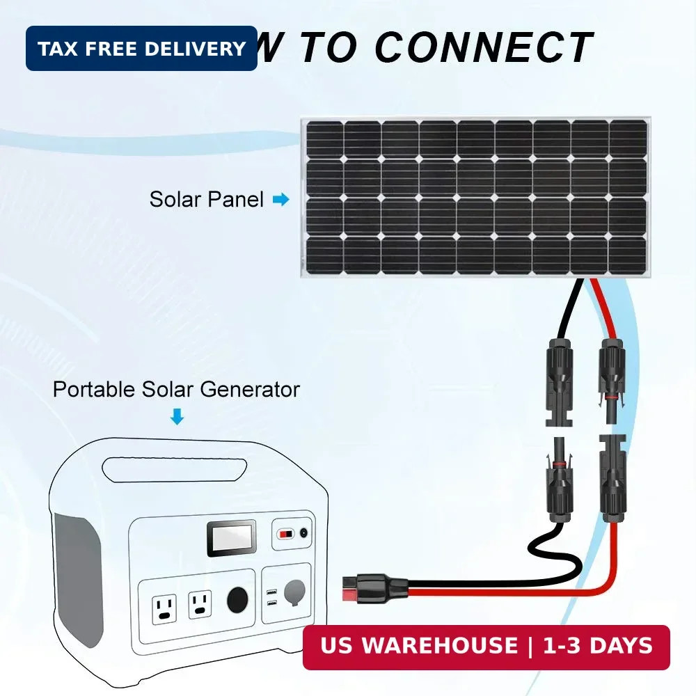 ELECTOP 10AWG Solar Panel Cable Connector Kit, Compatible with Solar Connector a