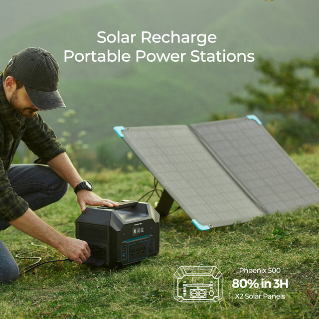 Renogy E.FLEX 120W Portable Solar Suitcase Foldable Solar Panel Off Grid Camping