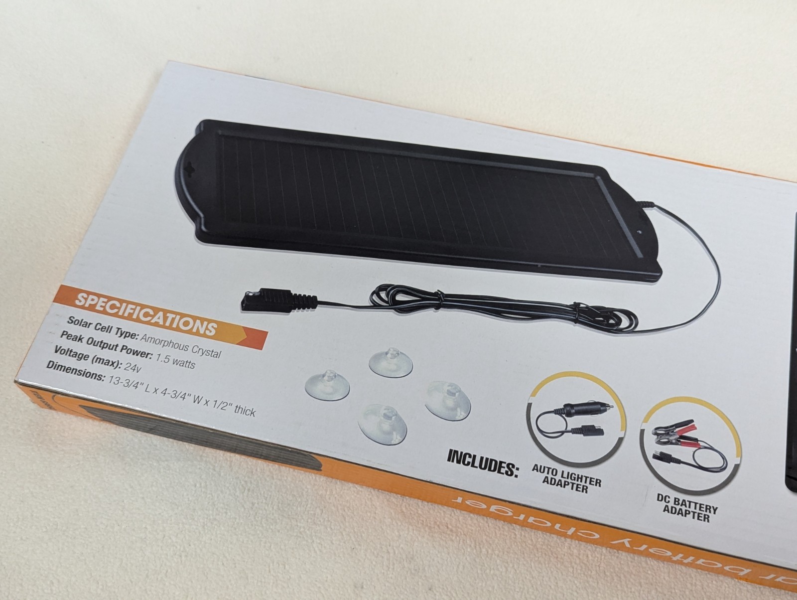 Thunderbolt Magnum Solar 1.5 Watt Battery Charger Solar Power ~ NEW NIB