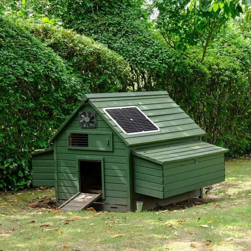 Eco-Friendly 12W Solar Panel Fan Kit for Livestock and Garden Ventilation