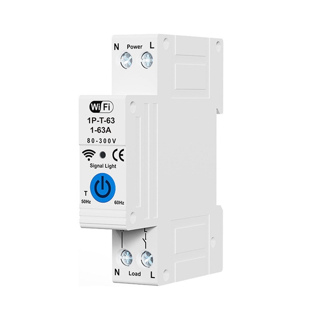 Wifi Enabled 63A Smart Circuit Breaker with Remote Voice Leakage Protection