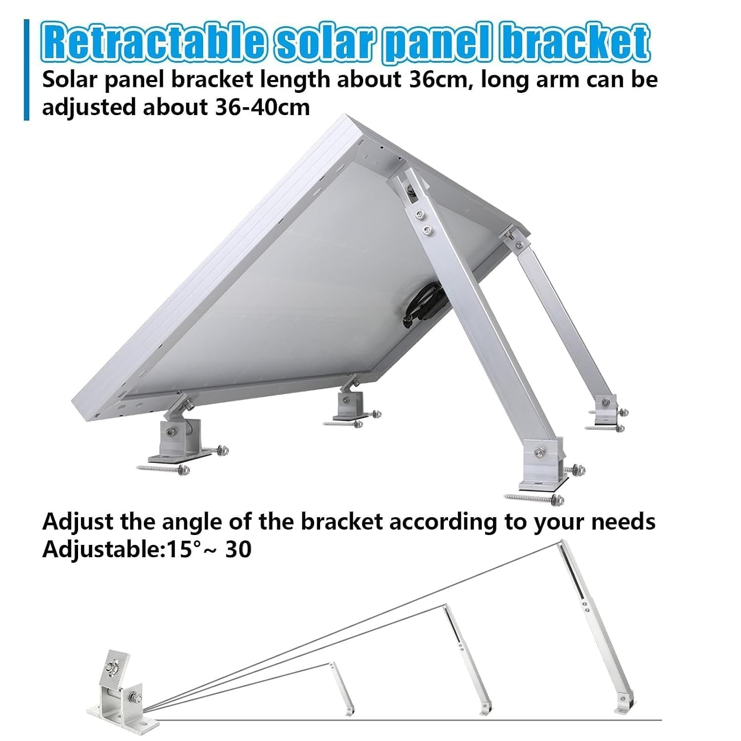 Adjustable Solar Panel Mount Aluminum Alloy Tilt Mount Bracket