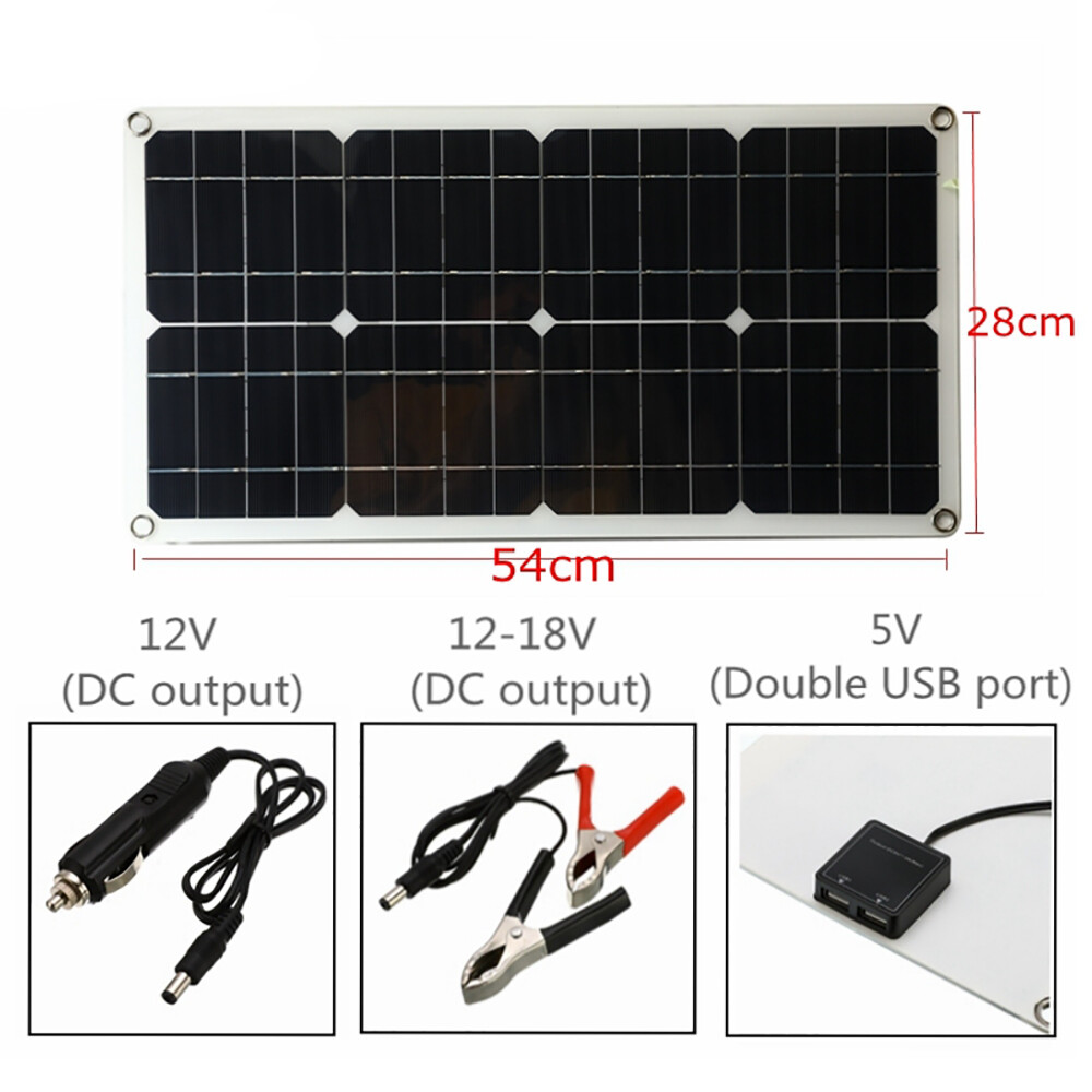 300W Solar Panel Battery Charger Controller House Car Trailer Boat RV Camp 18V