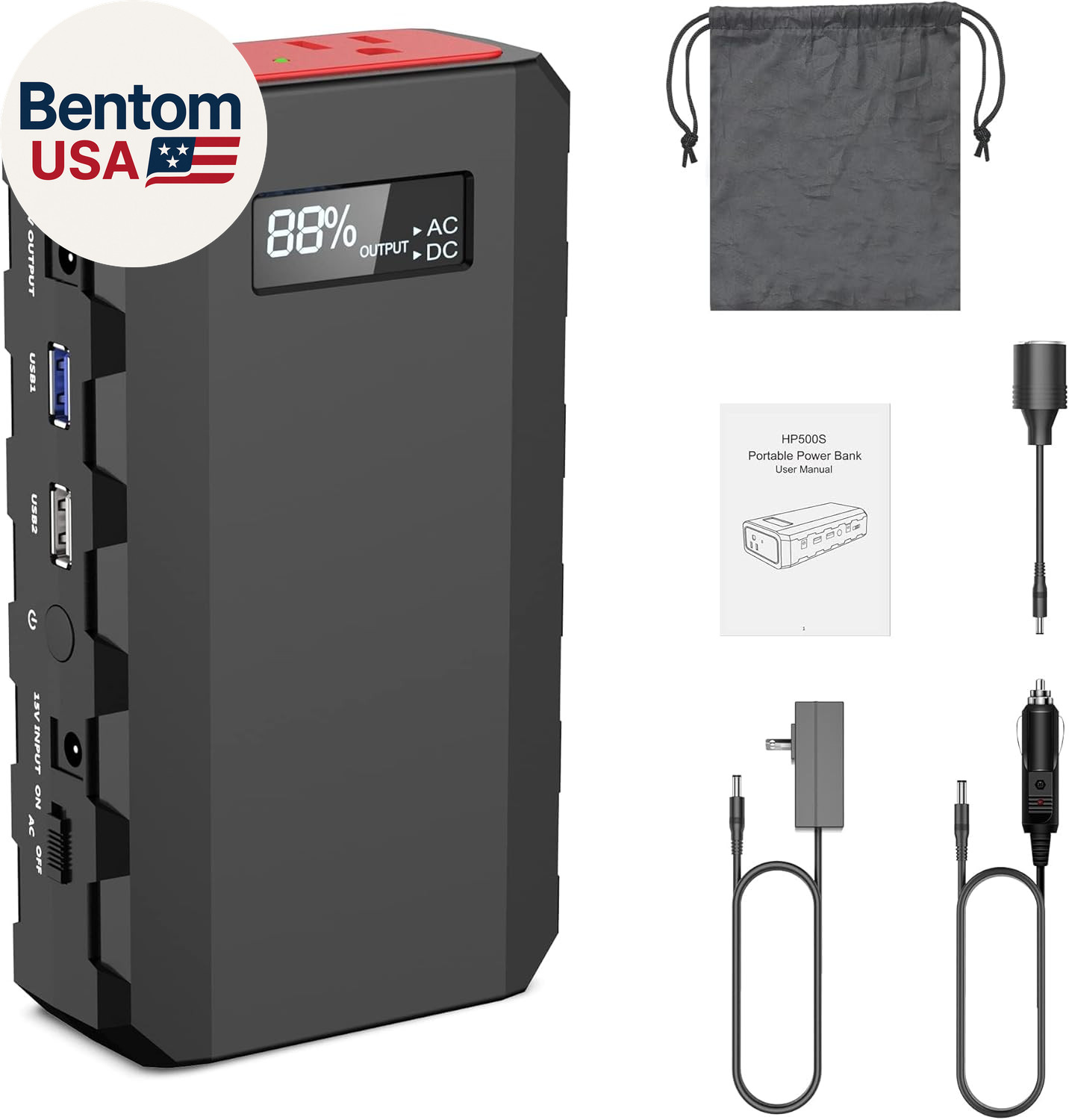 88Wh Portable Power Station 24000Mah Camping Solar Generator(Solar Panel Not Inc