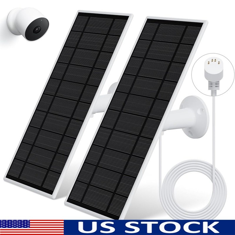 Solar Panel Charger Google Nest 360° Mount Waterproof Efficient 13.1ft Cable New