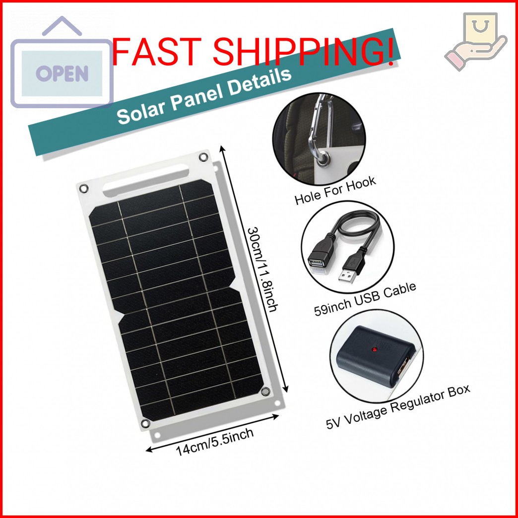 Aocoray Mini 5V 6W USB Solar Panel, Portable 5 Volt 6 Watt High Efficiency Monoc